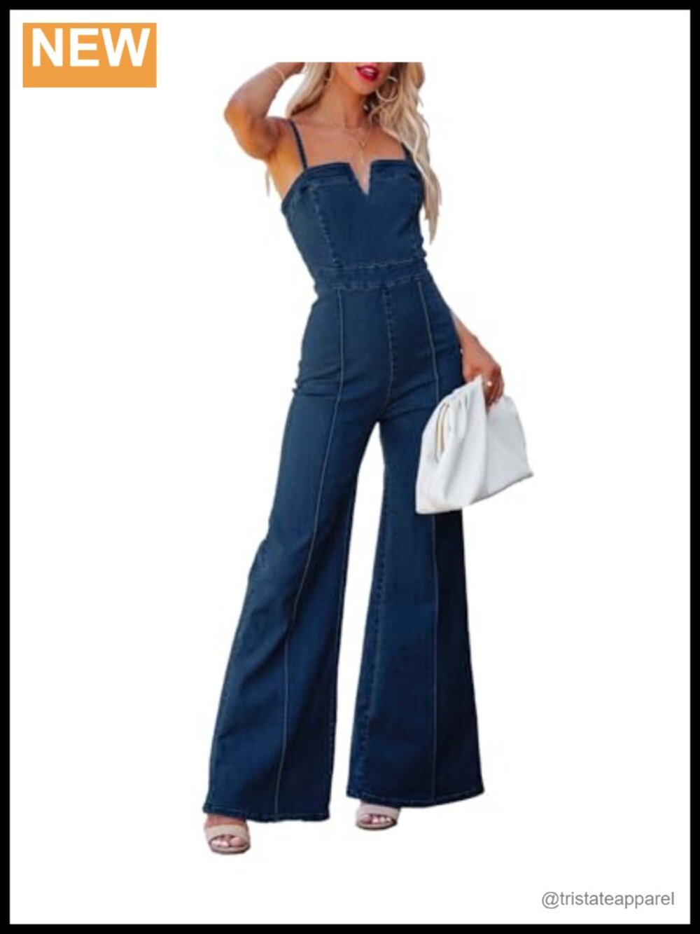 Women's Denim Jumpsuit Sleeveless Wide Leg One Piece Jean Romper Overalls